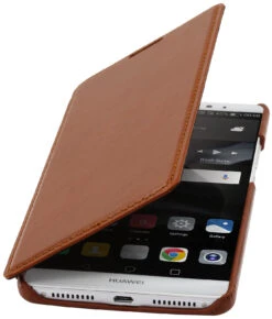 StilGut - Huawei Mate 8 Case Book Type Aus Leder Ohne Clip -Outlet STILGUT Store huawei mate 8 tasche book type ohne clip cognac 01 1