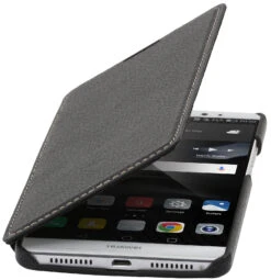 StilGut - Huawei Mate 8 Case Book Type Aus Leder Ohne Clip -Outlet STILGUT Store huawei mate 8 tasche book type ohne clip schwarz 0