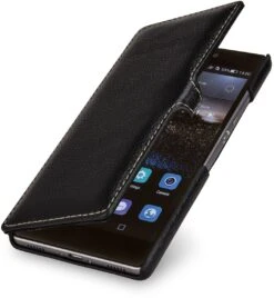 StilGut - Handyhülle Für Huawei P8 "Book Type" Mit Clip -Outlet STILGUT Store huawei p8 cover bt mc schw 01