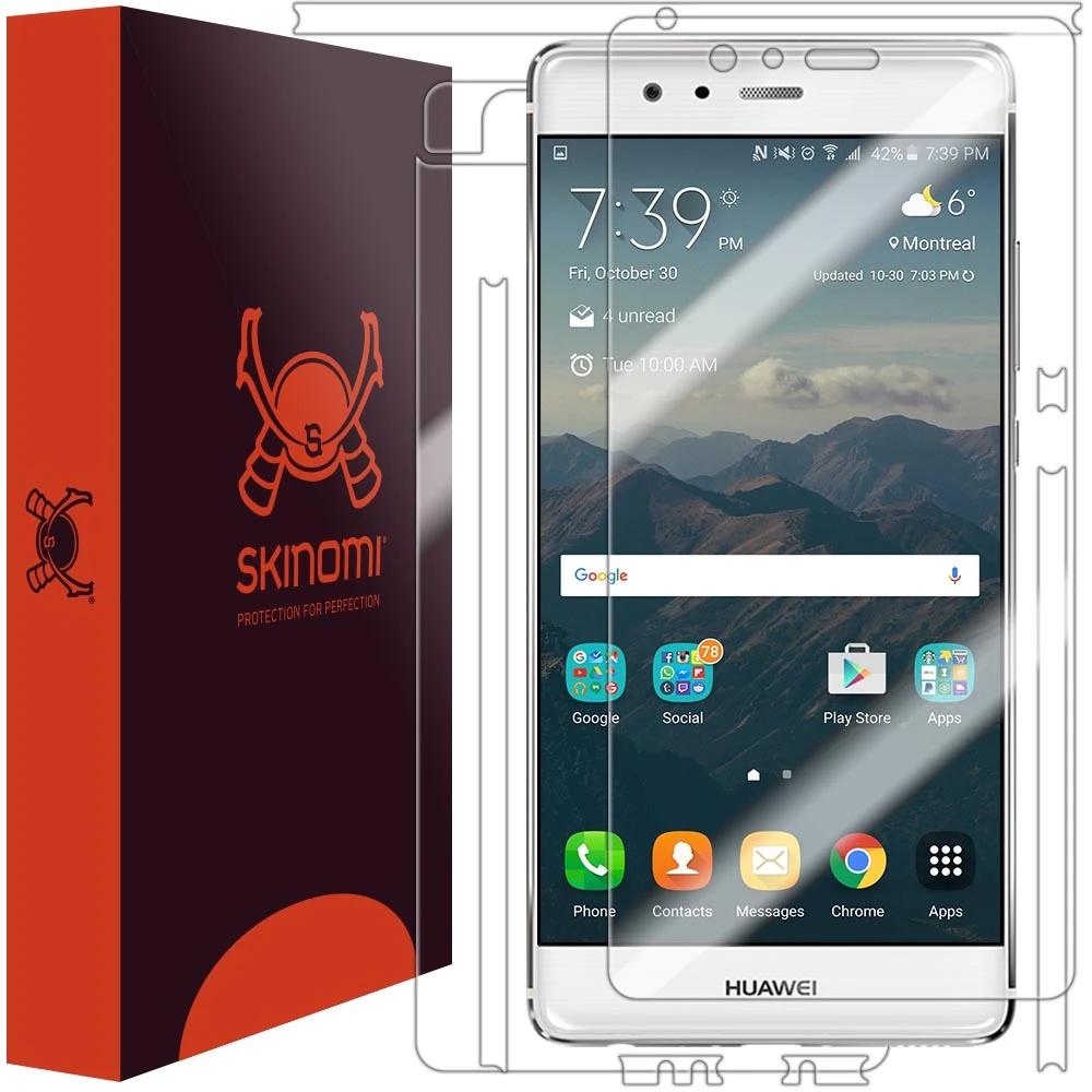 Skinomi - Displayschutzfolie Huawei P9 TechSkin Vorder- Und Rückseite 1 Skinomi - Displayschutzfolie Huawei P9 TechSkin Vorder- Und Rückseite