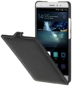 StilGut - Huawei Mate S Hülle UltraSlim Aus Leder -Outlet STILGUT Store huawei mate s huelle ultraslim aus leder schwarz 01 1