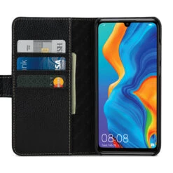 StilGut - Huawei P30 Lite Hülle Talis Mit Kartenfach -Outlet STILGUT Store huawei p30 lite huelle talis mit kreditkartenfach schwarz w 02 1