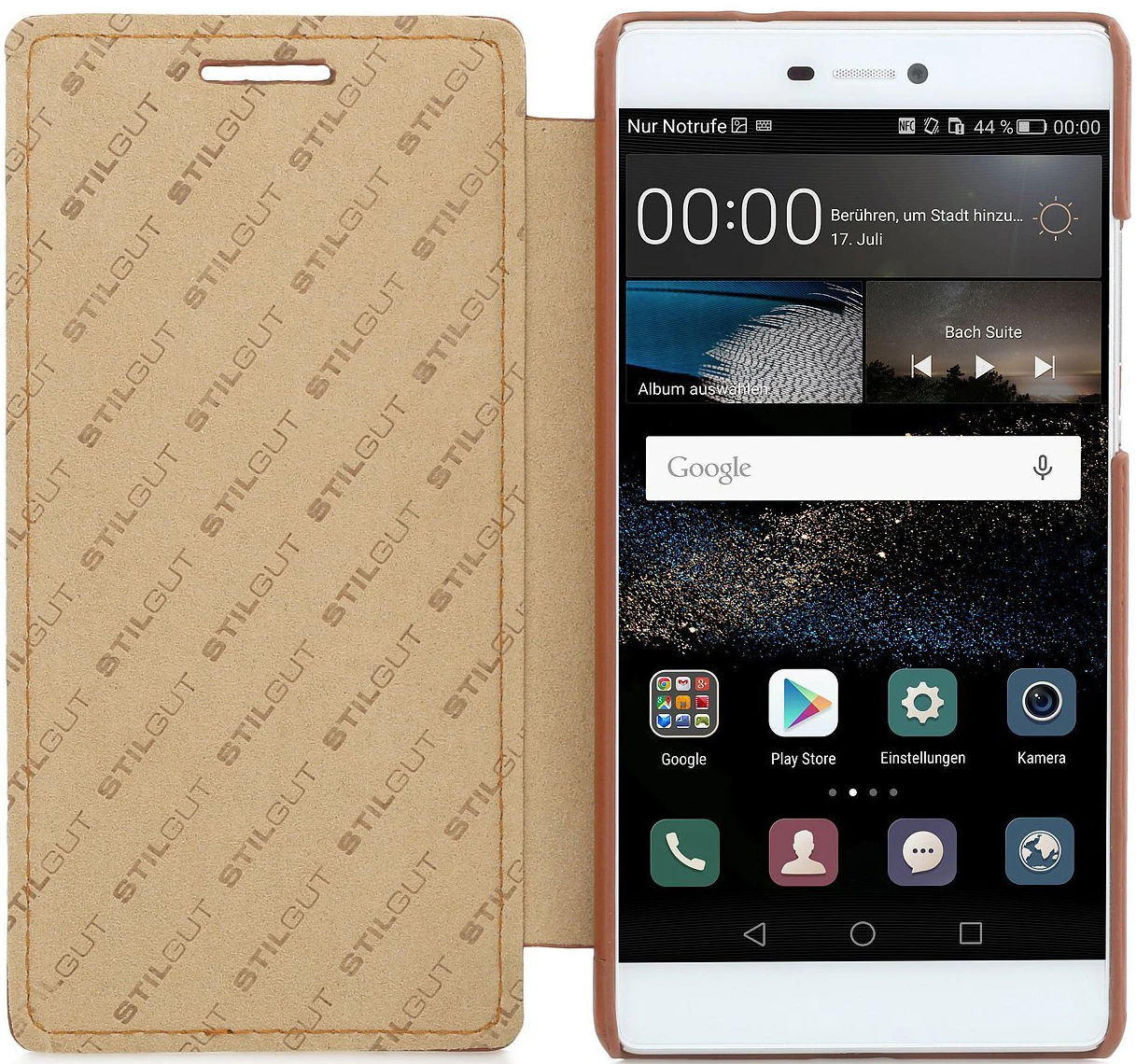 StilGut - Handyhülle Für Huawei P8 "Book Type" Ohne Clip 2 StilGut - Handyhülle Für Huawei P8 "Book Type" Ohne Clip – Bild 2