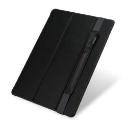 StilGut - IPad Pro 12.9" Pencil-Halter Mit Lightning Adapter-Fach & Lasche -Outlet STILGUT Store ipad pro 12 9 pencil halter mit lightning adapter fach lasche schwarz nappa 03