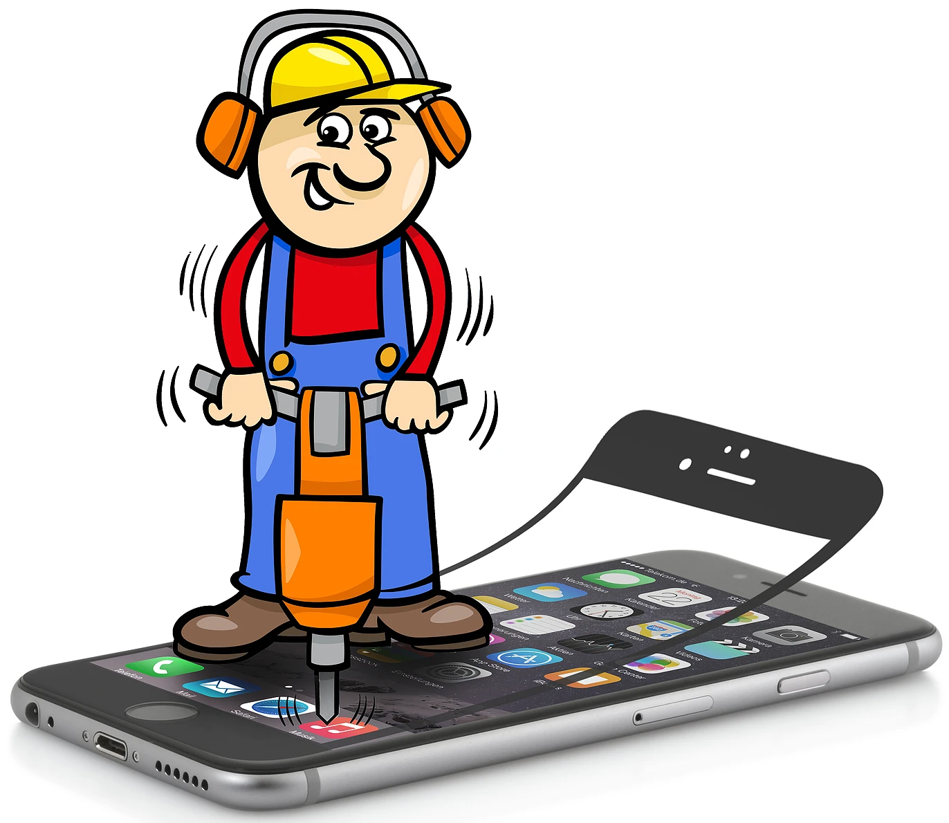 StilGut - Panzerglasfolie Für IPhone 6 Plus & 6s Plus 2er-Pack Schwarzer Rand 3 StilGut - Panzerglasfolie Für IPhone 6 Plus & 6s Plus 2er-Pack Schwarzer Rand – Bild 3