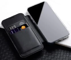 StilGut - IPhone 12 Pro Max NFC/RFID Blocking Hülle -Outlet STILGUT Store iphone 12 pro max rfid blocking book case black 03