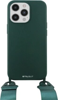 StilGut - Handykette Für IPhone 13 Pro -Outlet STILGUT Store iphone 13 pro lanyard case dark green 03