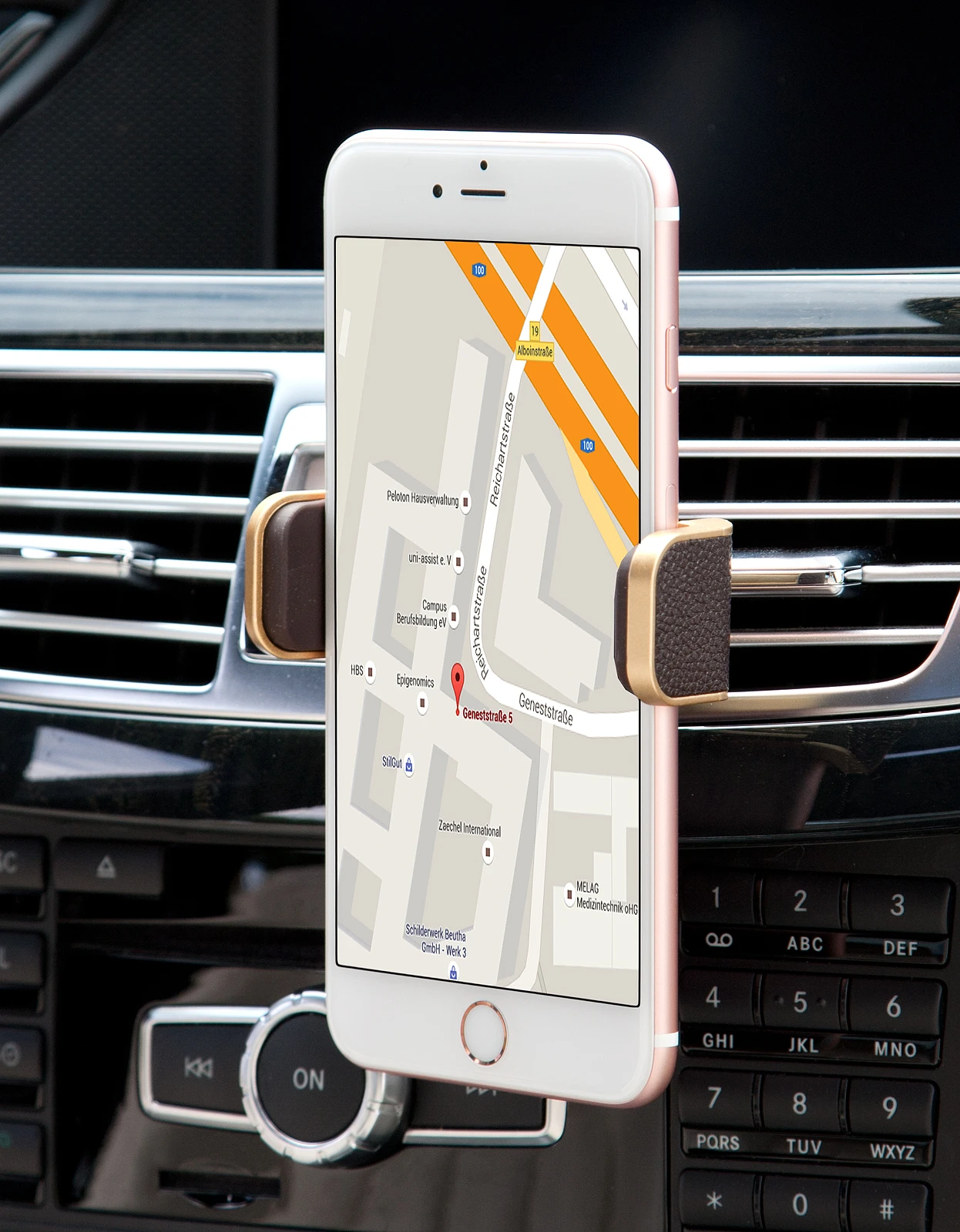 StilGut - Kfz-Halterung Für Smartphone Mit Leder 6 StilGut - Kfz-Halterung Für Smartphone Mit Leder – Bild 6