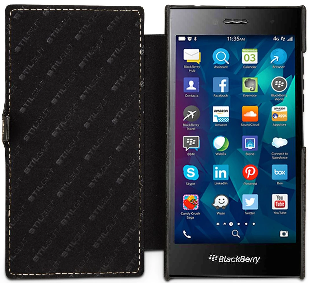 StilGut - Handyhülle Für BlackBerry Leap "Book Type" Mit Clip 2 StilGut - Handyhülle Für BlackBerry Leap "Book Type" Mit Clip – Bild 2