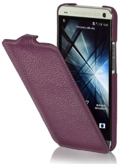 StilGut - UltraSlim Case Für HTC One Aus Leder -Outlet STILGUT Store ledertasche htc one purpur 11