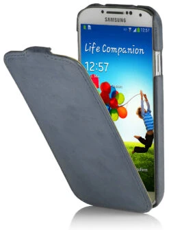 StilGut - UltraSlim Case Für Samsung Galaxy S4 I9500 & I9505 Old Style -Outlet STILGUT Store ledertasche samsung s4 blau 01