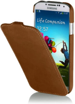 StilGut - UltraSlim Case Für Samsung Galaxy S4 I9500 & I9505 Old Style -Outlet STILGUT Store ledertasche samsung s4 braun 01 1
