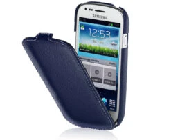 StilGut - UltraSlim Case Für Samsung Galaxy S3 Mini I8190 -Outlet STILGUT Store ledertasche samsung galaxy s3 navyblau 30