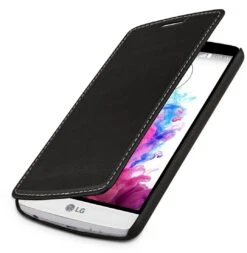 StilGut - Handyhülle Für LG G3 Stylus "Book Type" Ohne Clip Aus Leder -Outlet STILGUT Store lg g3 stylus etui bt oc schwn 01 1