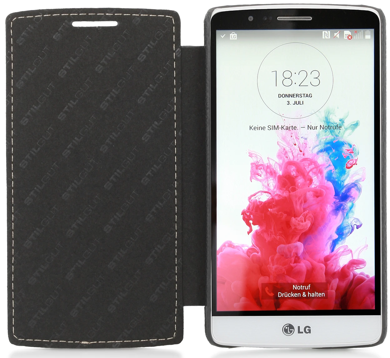 StilGut - Ledertasche "Book Type" Für LG G3s 8 StilGut - Ledertasche "Book Type" Für LG G3s – Bild 8