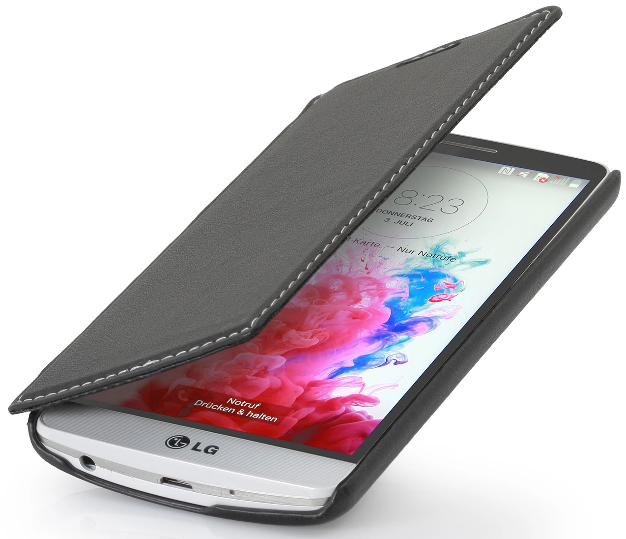 StilGut - Ledertasche "Book Type" Für LG G3s 12 StilGut - Ledertasche "Book Type" Für LG G3s – Bild 12