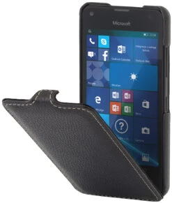StilGut - Lumia 550 Hülle UltraSlim Aus Leder -Outlet STILGUT Store luma 550 cover us schw 01