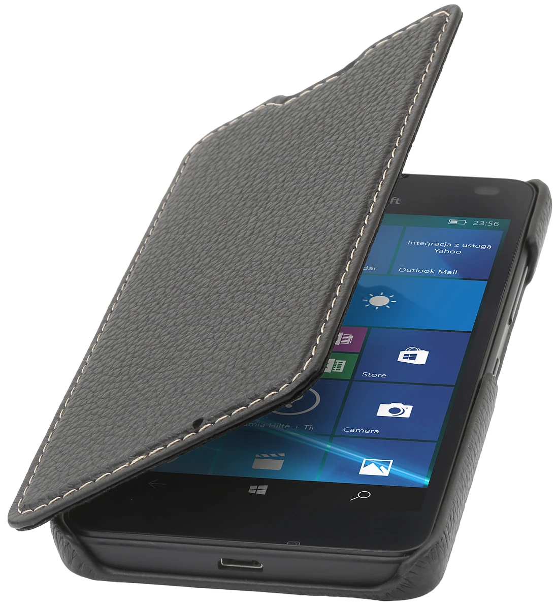 StilGut - Lumia 550 Case Book Type Aus Leder Ohne Clip 9 StilGut - Lumia 550 Case Book Type Aus Leder Ohne Clip – Bild 9