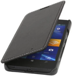 StilGut - Lumia 950 Case Book Type Aus Leder Ohne Clip -Outlet STILGUT Store lumia 950 cover bt oc schwn 01