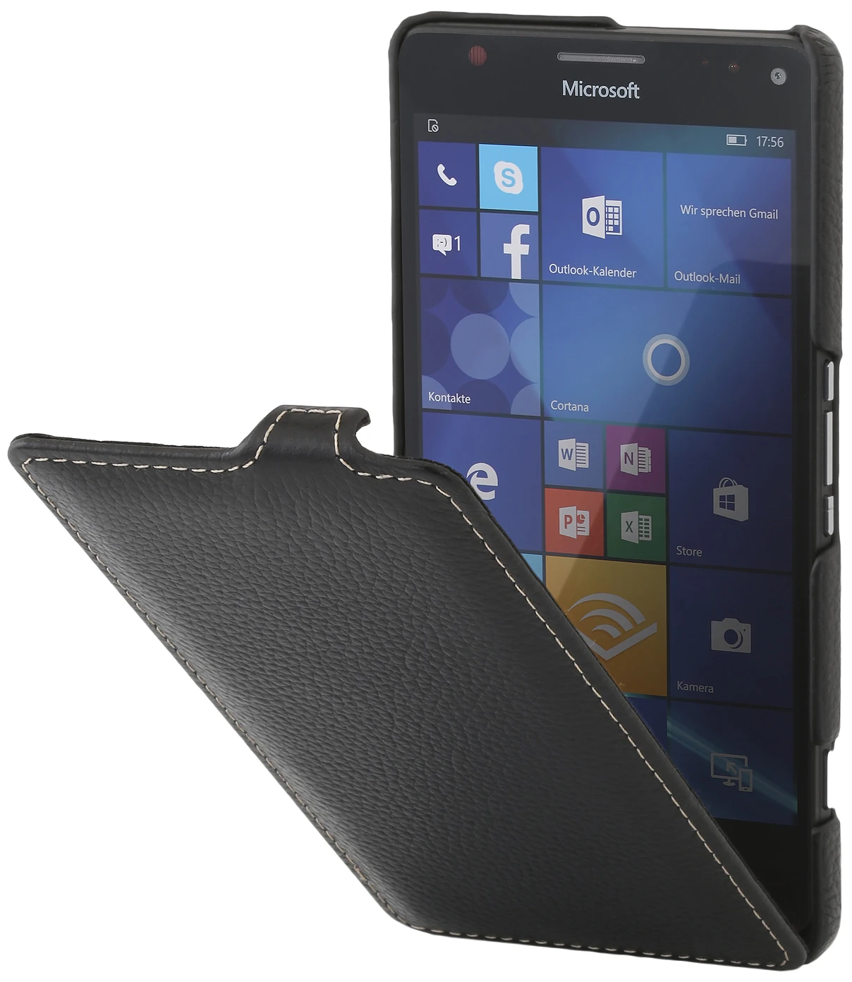 StilGut - Lumia 950 XL Hülle UltraSlim Aus Leder 1 StilGut - Lumia 950 XL Hülle UltraSlim Aus Leder