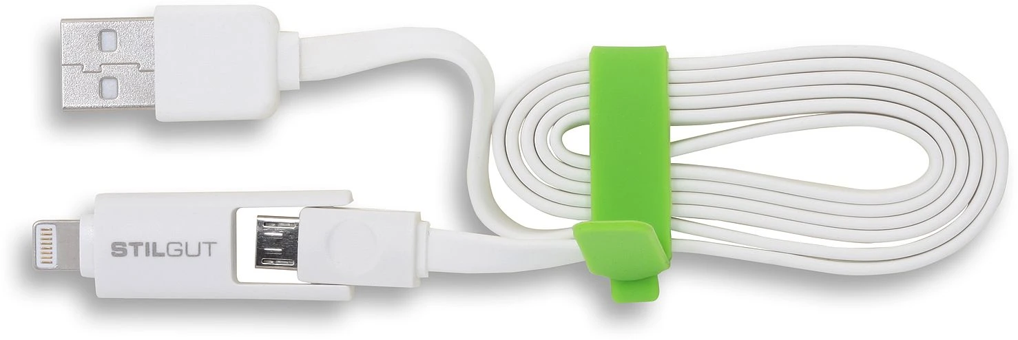 StilGut - Magic Twin - Lightning / Micro USB Sync- Und Ladekabel 1 StilGut - Magic Twin - Lightning / Micro USB Sync- Und Ladekabel