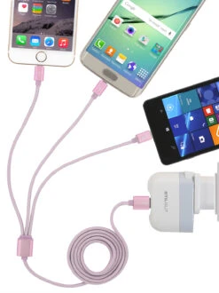 StilGut - Ladekabel Magic Trio (USB-C, Lightning, Micro-USB) -Outlet STILGUT Store magic trio usb lightning micro usb rose gold 03