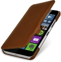 StilGut - Handyhülle Für Lumia 640 "Book Type" Mit Clip (Orange/Blau)