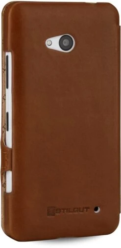 StilGut - Handyhülle Für Lumia 640 "Book Type" Mit Clip (Orange/Blau) -Outlet STILGUT Store microsoft lumia640v2 btmc cognac 05