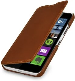 StilGut - Handyhülle Für Lumia 640 "Book Type" Ohne Clip (Orange/Blau) -Outlet STILGUT Store microsoft lumia640v2 btoc cognac 01 1