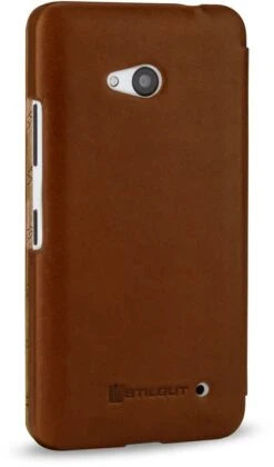 StilGut - Handyhülle Für Lumia 640 "Book Type" Ohne Clip (Orange/Blau) -Outlet STILGUT Store microsoft lumia640v2 btoc cognac 05