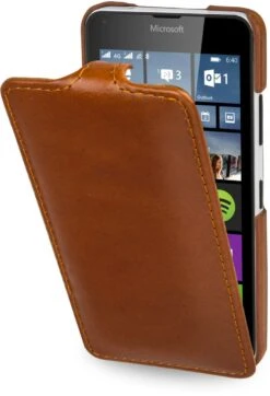 StilGut - Handyhülle Für Lumia 640 "UltraSlim" (Orange/Blau) -Outlet STILGUT Store microsoft lumia640v2 uts cognac 01