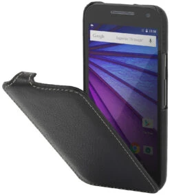 StilGut - Handyhülle Für Motorola Moto G (3. Gen.) „UltraSlim“ Aus Leder -Outlet STILGUT Store motorola moto g huelle stilgut ultraslim schwarz 0
