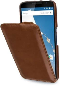StilGut - Handyhülle Für Nexus 6 "UltraSlim" Aus Leder -Outlet STILGUT Store nexus6 case ultraslim cogn 01 2