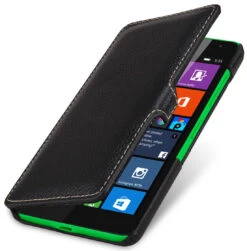 StilGut - Handyhülle Für Microsoft Lumia 535 "Book Type" Mit Clip -Outlet STILGUT Store nokia lumia 535 etui bt mc schw 01 1