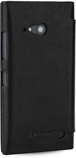 StilGut - Handyhülle Für Nokia Lumia 730 & 735 "Book Type" Aus Leder -Outlet STILGUT Store nokia lumia 730 case bt oc schwn 05