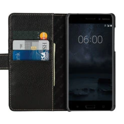 StilGut - Nokia 6 Hülle Talis Mit Kreditkartenfach -Outlet STILGUT Store nokia 6 huelle talis mit kreditkartenfach schwarz 01