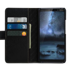 StilGut - Nokia 9 PureView Hülle Talis Mit Kartenfach -Outlet STILGUT Store nokia 9 pureview huelle talis mit kartenfach schwarz td 01 1