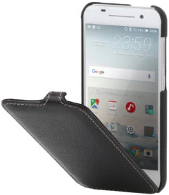 StilGut - HTC One A9 Hülle UltraSlim Aus Leder -Outlet STILGUT Store one a9 tasche us schw 01 1