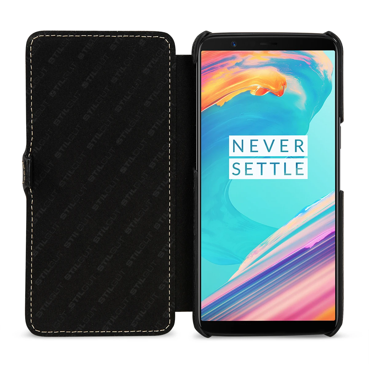 StilGut - OnePlus 5T Tasche Book Type Mit Clip 2 StilGut - OnePlus 5T Tasche Book Type Mit Clip – Bild 2