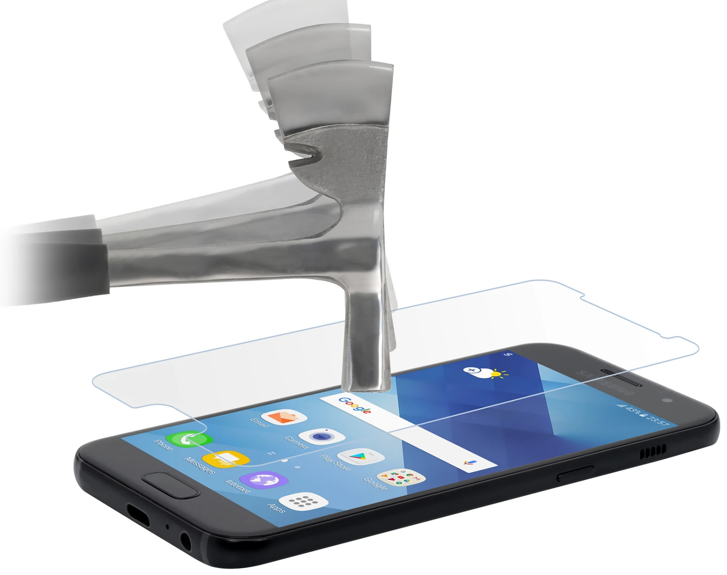 StilGut - Panzerglas Samsung Galaxy A3 (2017) 2er Pack 2 StilGut - Panzerglas Samsung Galaxy A3 (2017) 2er Pack – Bild 2