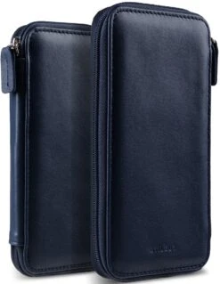 StilGut - Handytasche Aus Leder Mit Reissverschluss XXL 24 StilGut - Handytasche Aus Leder Mit Reissverschluss XXL -Outlet STILGUT Store phone pouch with zipper dark blue nappa 01 2