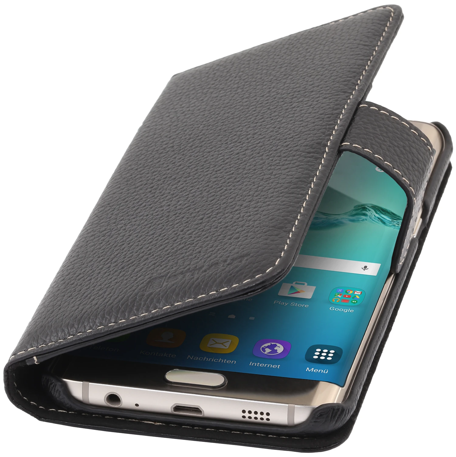 StilGut - Samsung Galaxy S6 Edge+ Hülle Talis Mit Kreditkartenfach Aus Leder 2 StilGut - Samsung Galaxy S6 Edge+ Hülle Talis Mit Kreditkartenfach Aus Leder – Bild 2