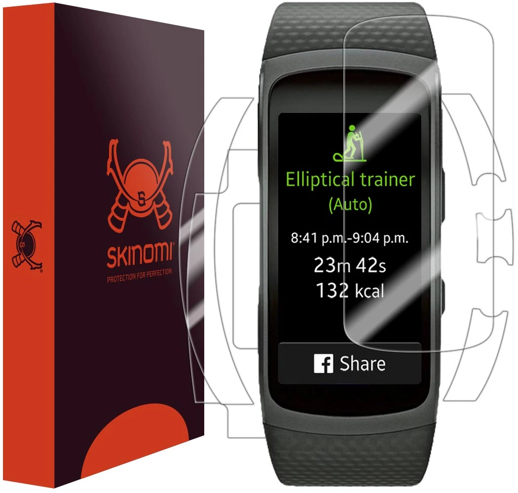 Skinomi - Displayschutzfolie Samsung Gear Fit2 TechSkin Vorder- Und Rückseite 1 Skinomi - Displayschutzfolie Samsung Gear Fit2 TechSkin Vorder- Und Rückseite