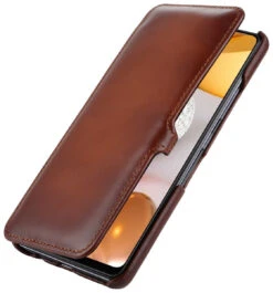 StilGut - Samsung Galaxy A42 5G Tasche Book Type Mit Clip -Outlet STILGUT Store samsung galaxy a42 5g book case clip brown 01