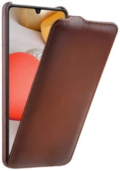StilGut - Samsung Galaxy A42 5G Hülle UltraSlim -Outlet STILGUT Store samsung galaxy a42 5g flip case ultraslim brown 01