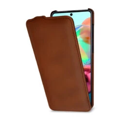 StilGut - Samsung Galaxy A71 Hülle UltraSlim -Outlet STILGUT Store samsung galaxy a71 flip case ultraslim brown td 01