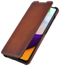 StilGut - Samsung Galaxy A72 Case Book Type -Outlet STILGUT Store samsung galaxy a72 book case brown 01