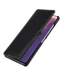 StilGut - Samsung Galaxy Note 20 Tasche Book Type Mit Clip -Outlet STILGUT Store samsung galaxy note 20 book case clip black nappa m 01