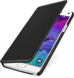 StilGut - Handyhülle Für Galaxy Note 4 "Book Type" Aus Leder -Outlet STILGUT Store samsung galaxy note 4 bt case schw 01