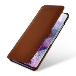 StilGut - Samsung Galaxy S20 Plus Tasche Book Type Mit Clip -Outlet STILGUT Store samsung galaxy s20 plus book case clip brown td 01